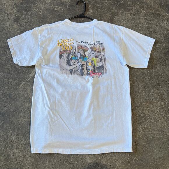 Vintage Chevys Cinco de Mayo Shirt Mens L White Y2K Crew Neck Short Sleeve - Picture 1 of 8